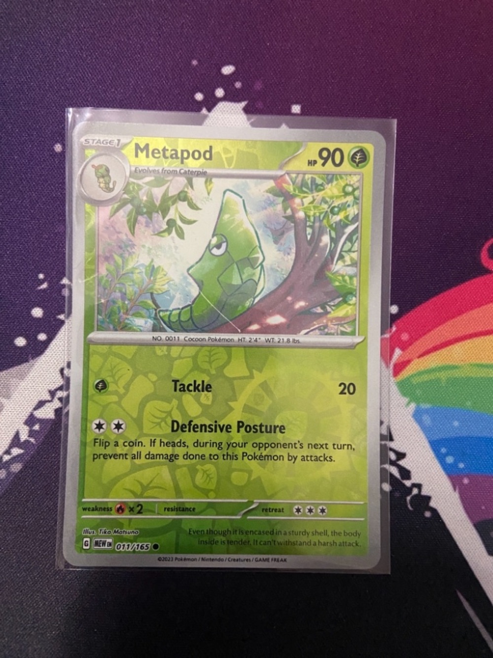 Metapod (011/165) Rev holo 151